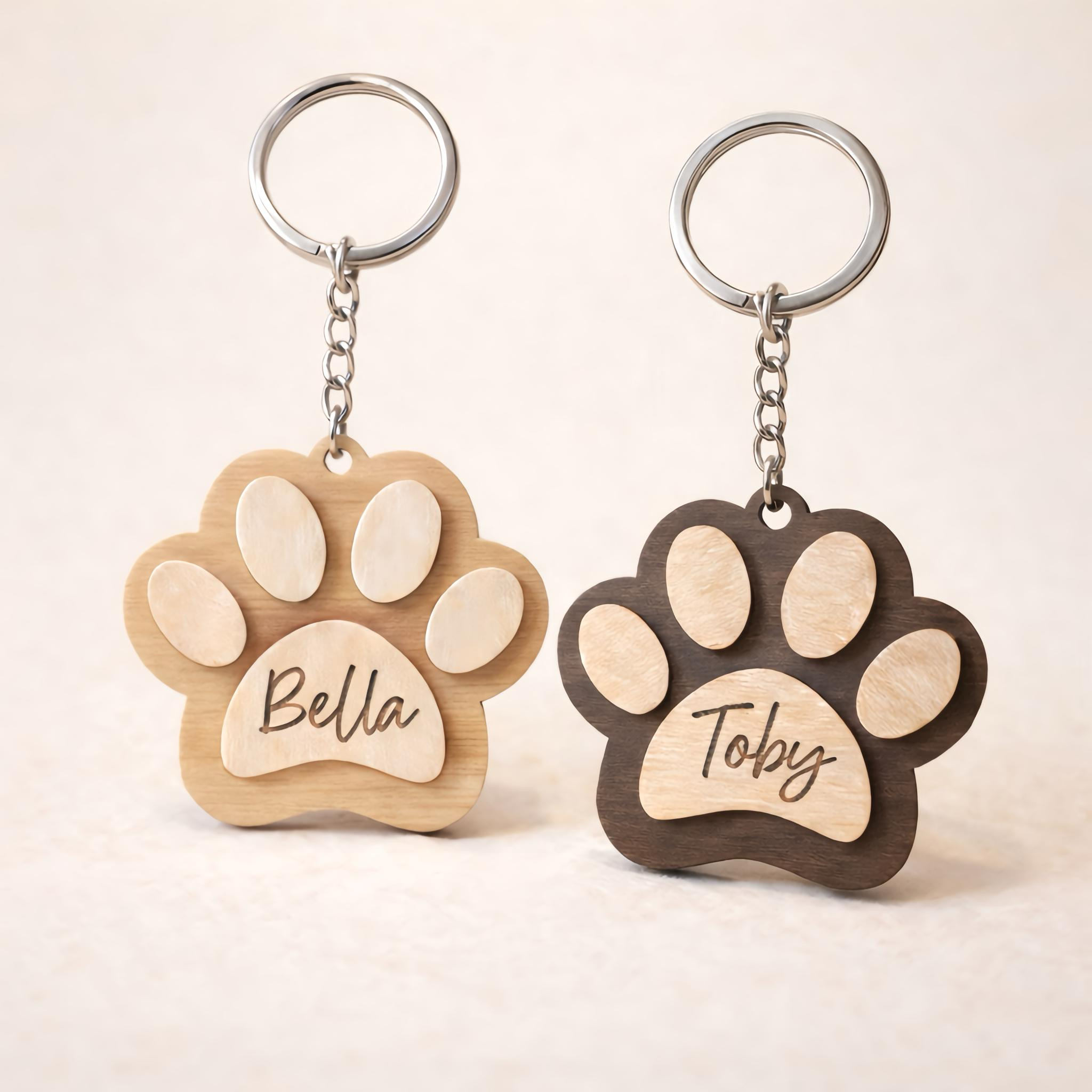 Llavero Huella Mascota Personalizado